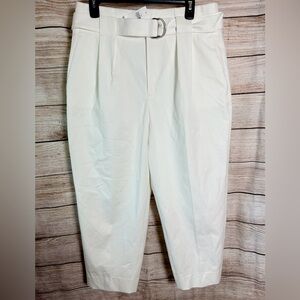 Nwt Banana Republic belted off white pants size 14 short